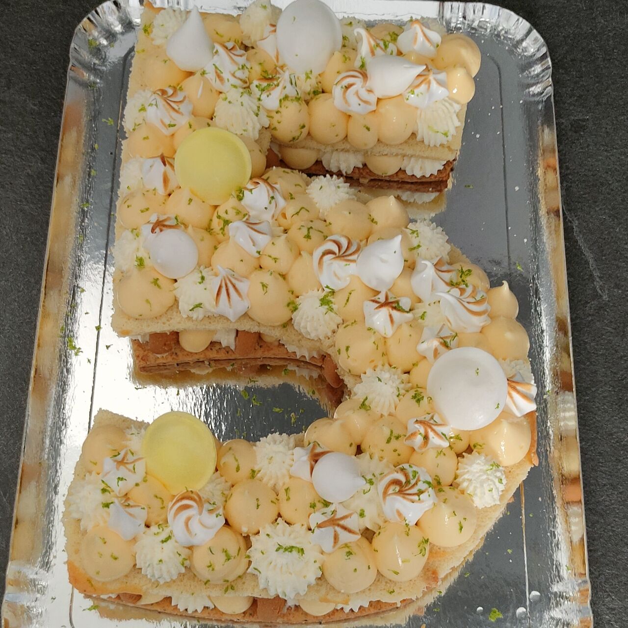 Number cake façon tarte citron meringuée 