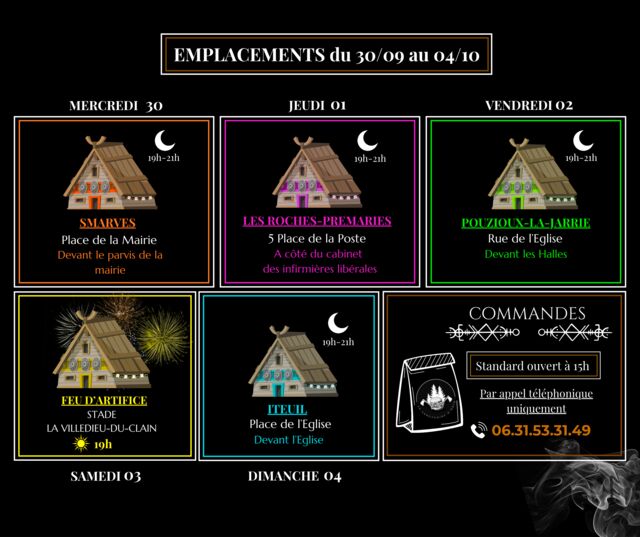 📅 Planning de la semaine !