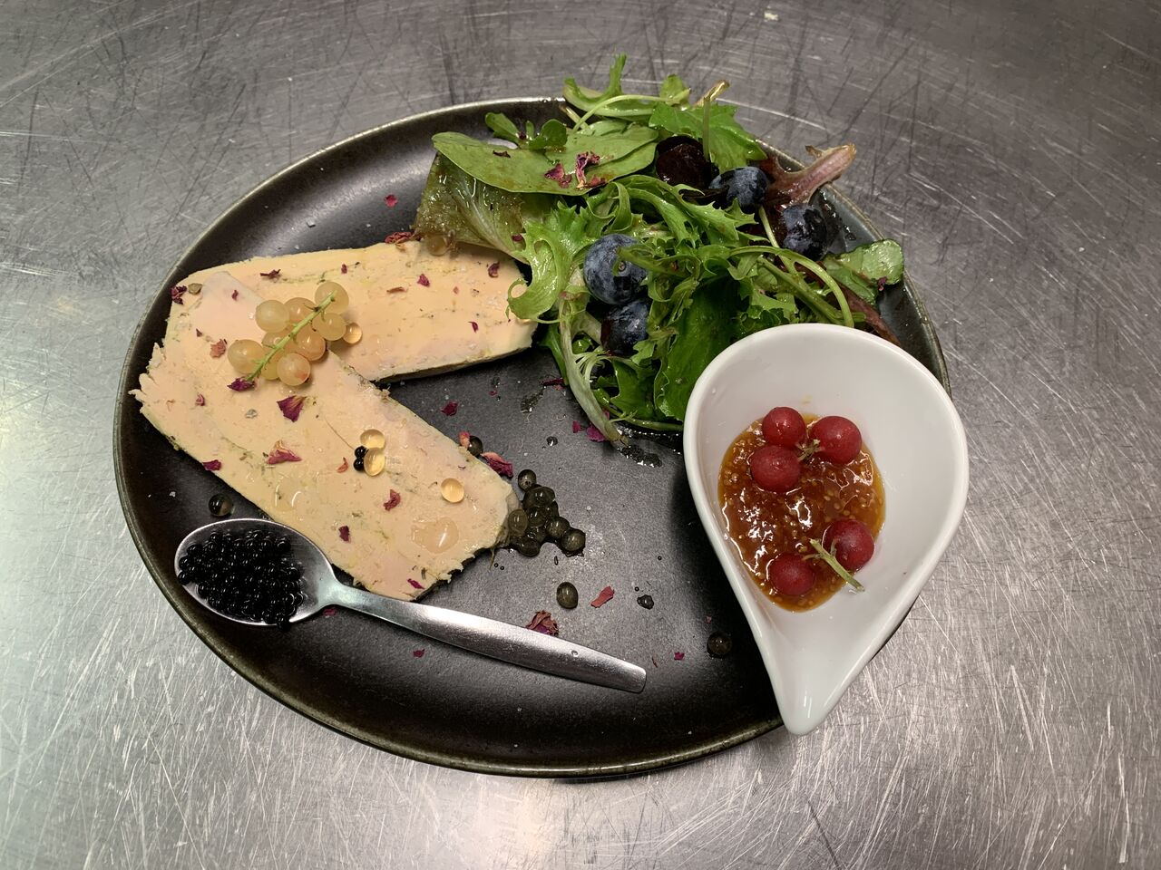 Foie gras maison aux algues