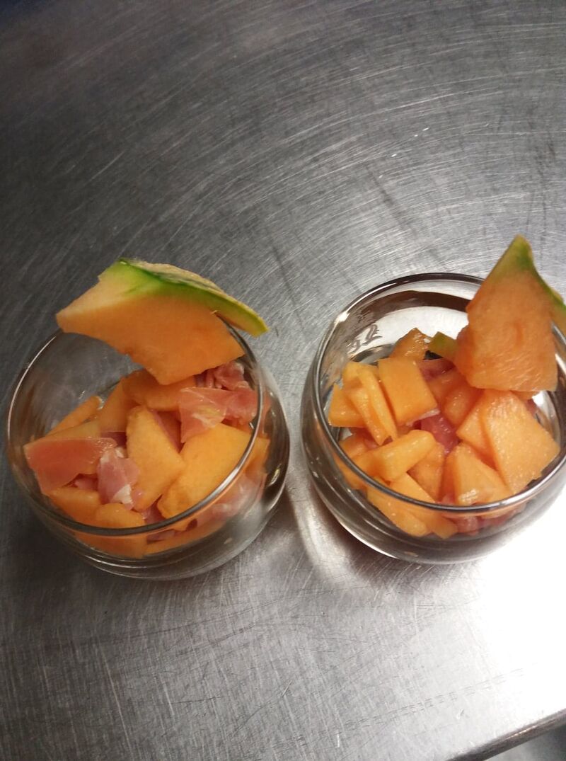 Hapje: parmaham met meloen