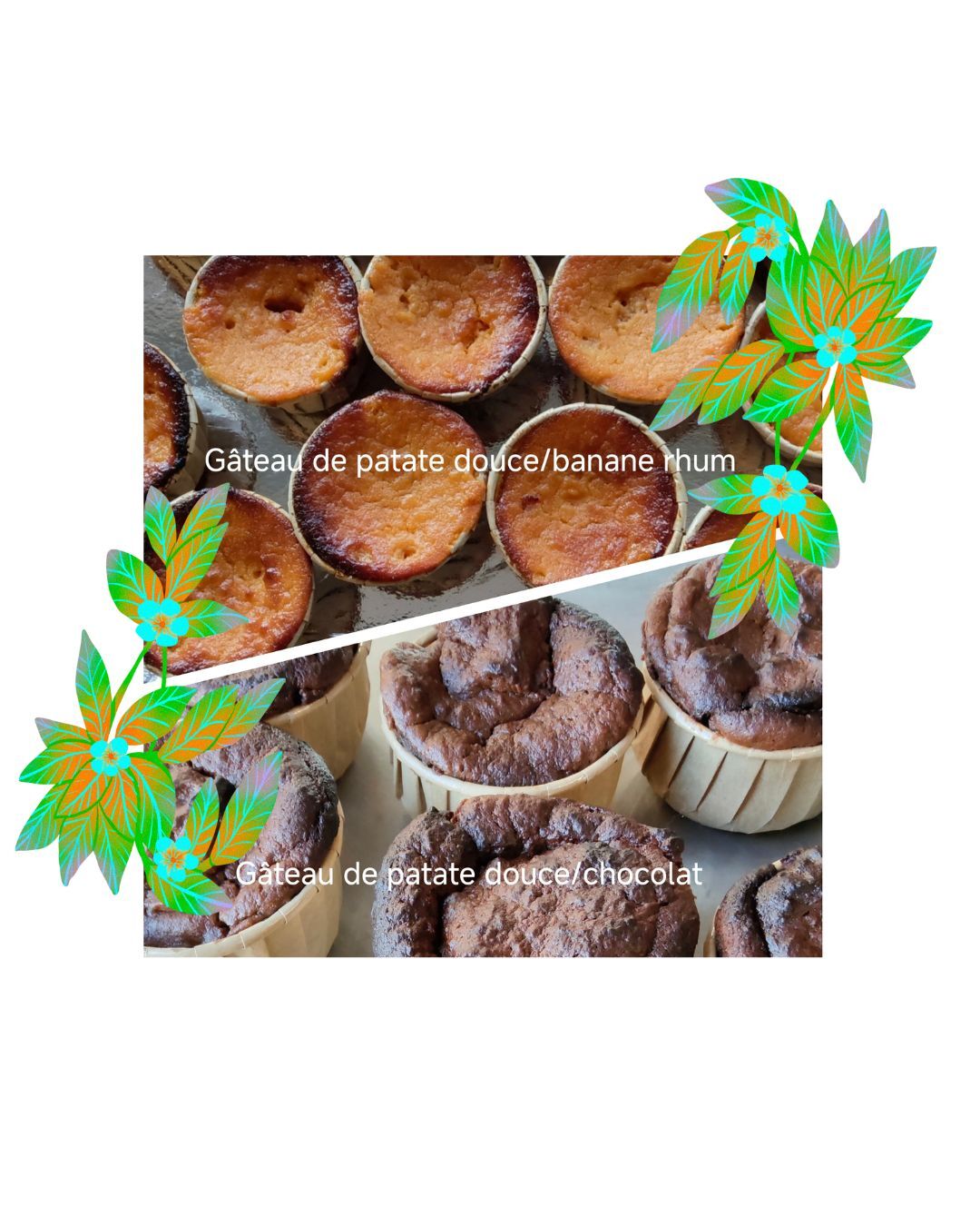 Gâteau de patate douce banane rhum ou patate douce chocolat 