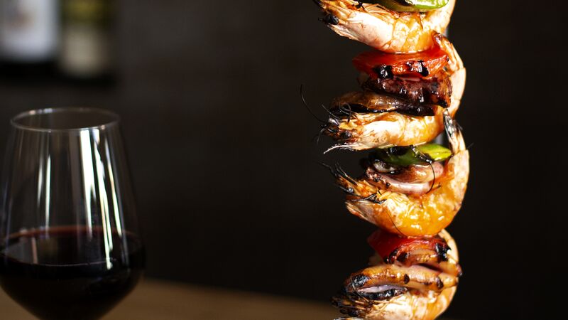 Espetada de Lulas e Gambas