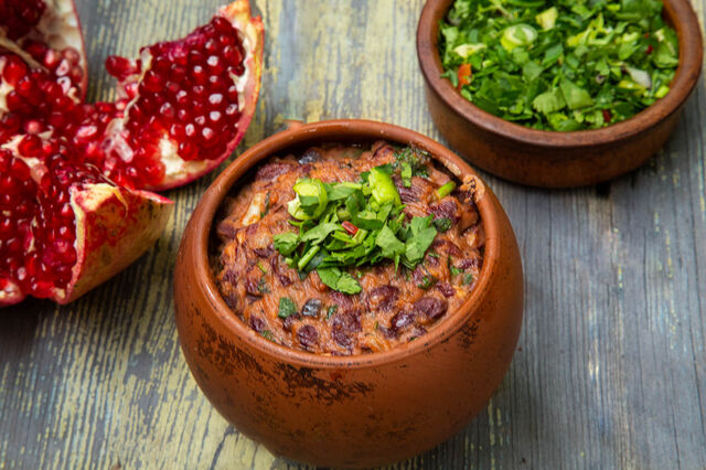 CITELI LOBIO QOTANSHI - herzhafter rote Bohnen Eintopf mit Bohnenkraut und Knoblauch, vegan