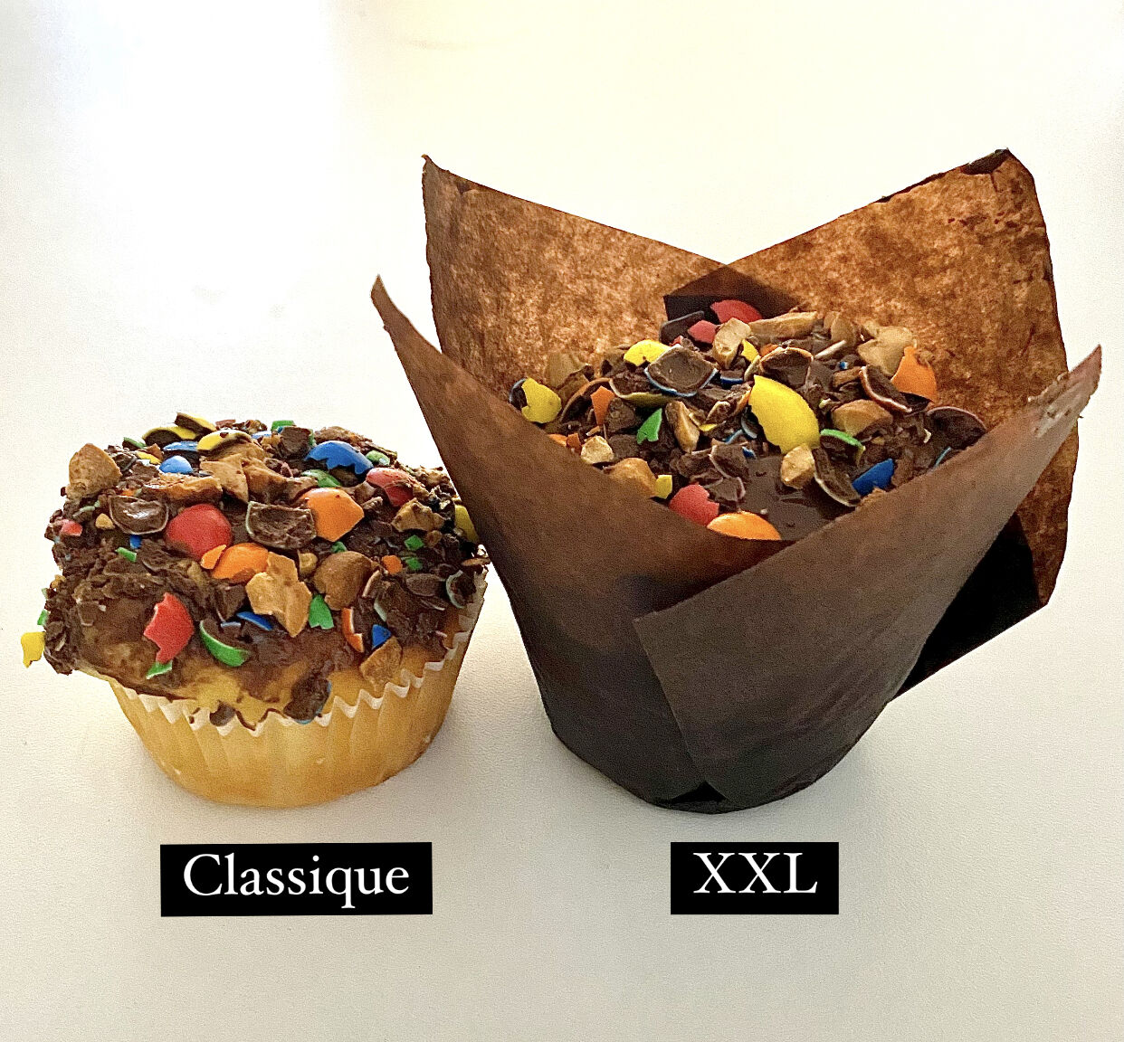 Muffins M&m's / Nutella en taille classique et XXL