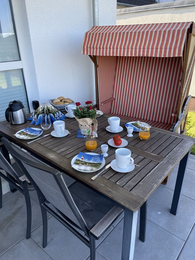 Terrasse von der Ferienwohnung