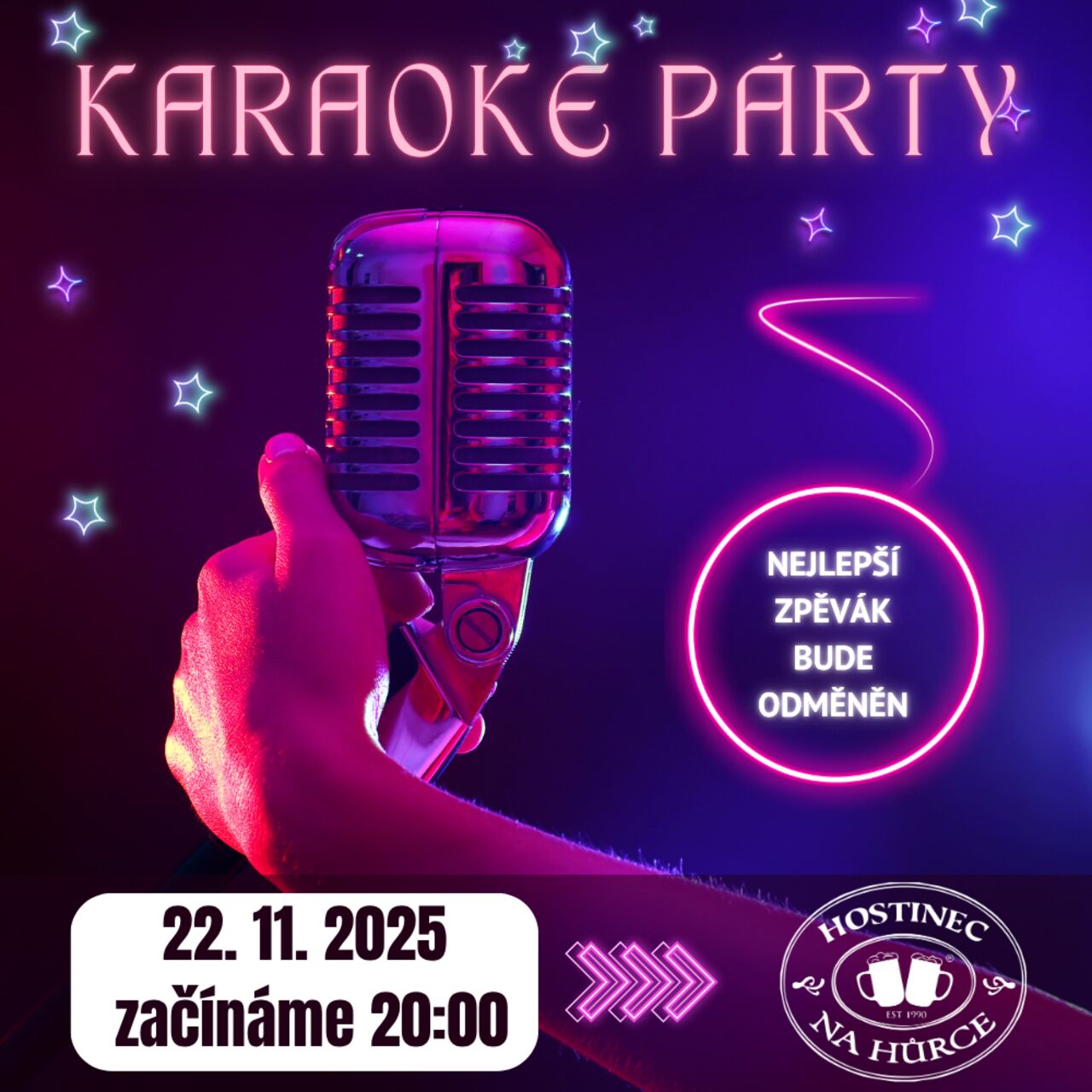 🎤 Kovárna na Hůrce – 22. 11. 2025