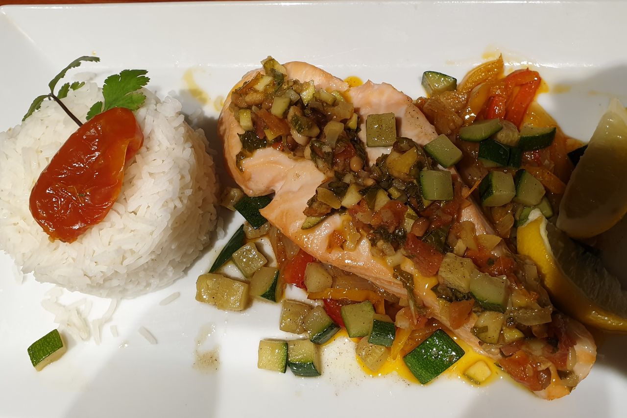 Saumon aux petits légumes