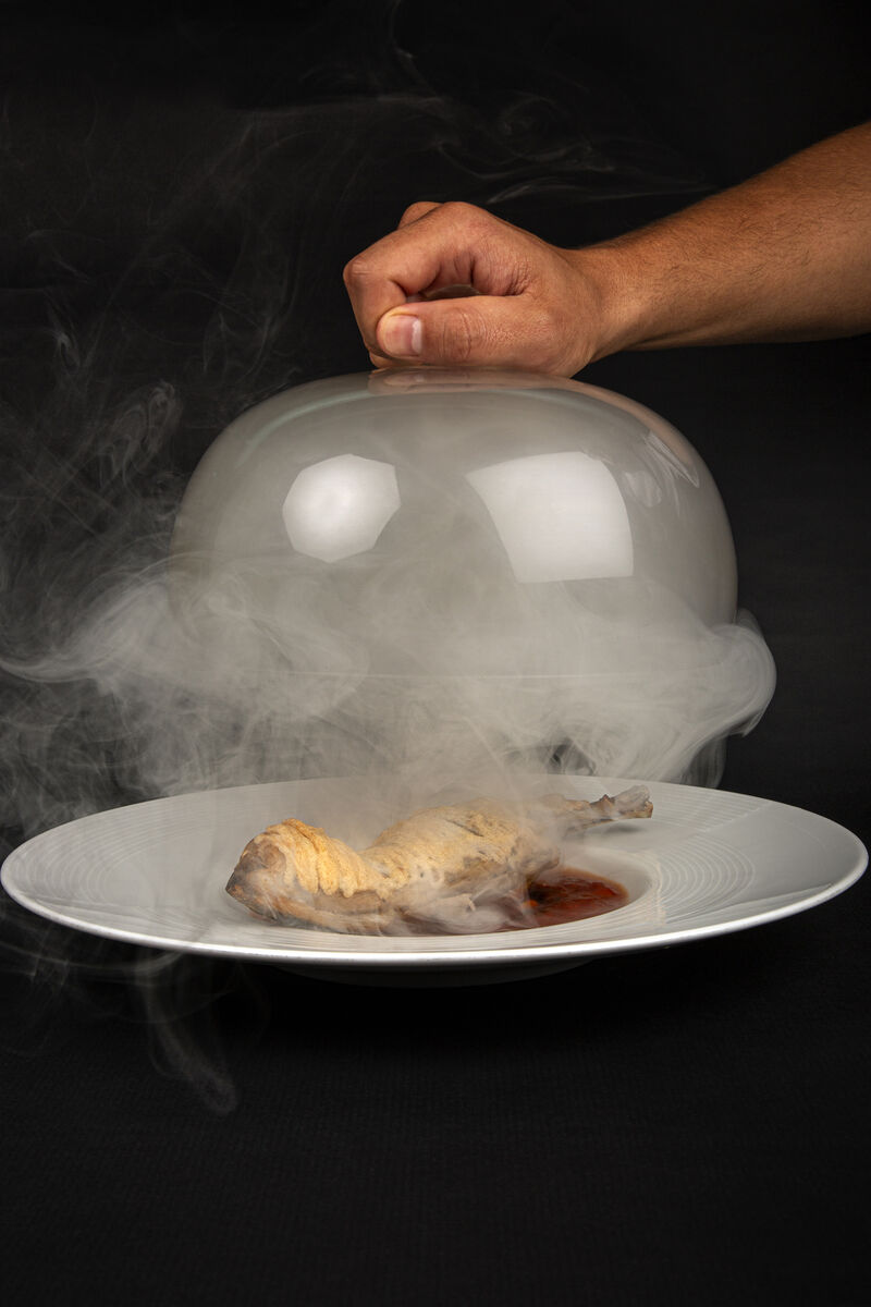 Conejo gratinado al aroma de romero