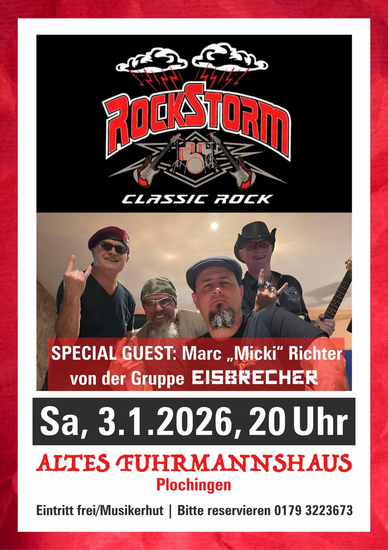 "ROCKSTORM" am 03.01.2026, Samstag ab 20 Uhr