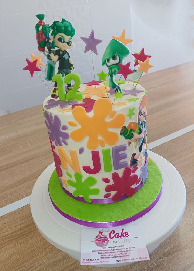 Gâteau thème Splatoon