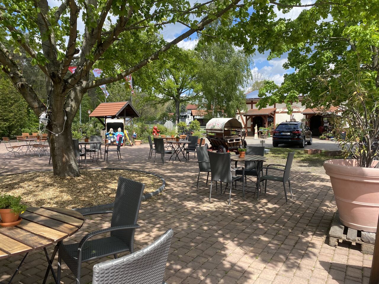 Ahorngarten im Sommer