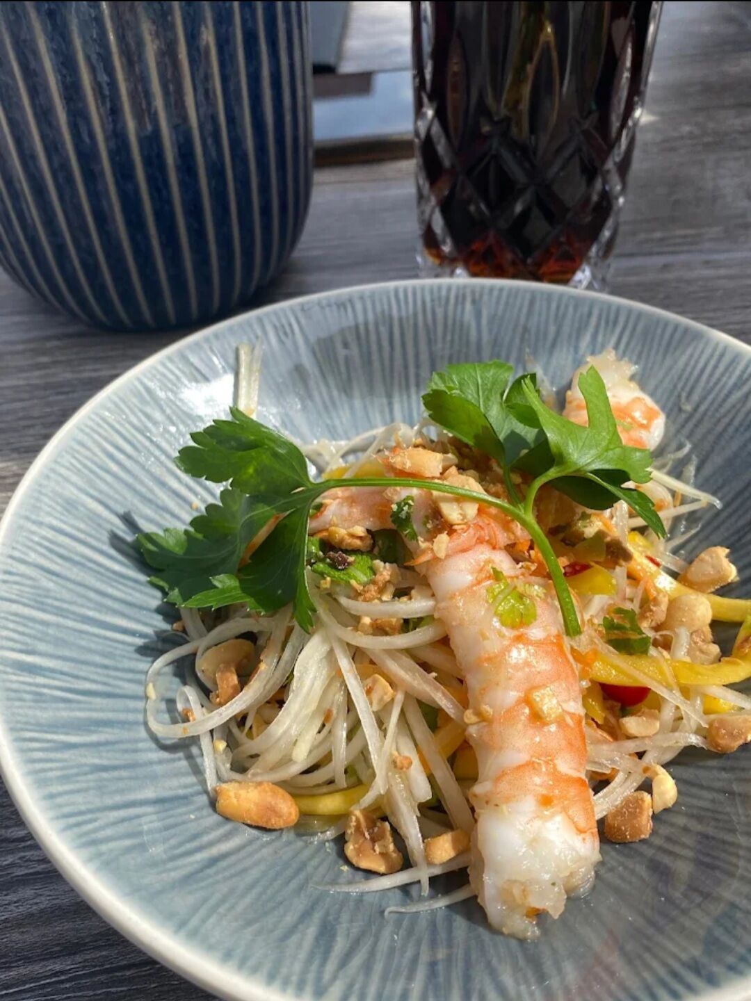 unser Papayasalat mit Garnelen - perfekt für den Sommer