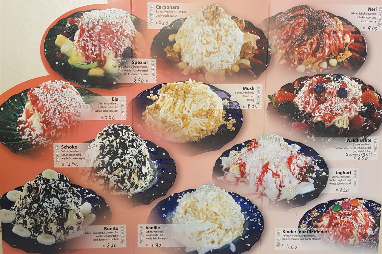 Spaghetti Eis Variationen