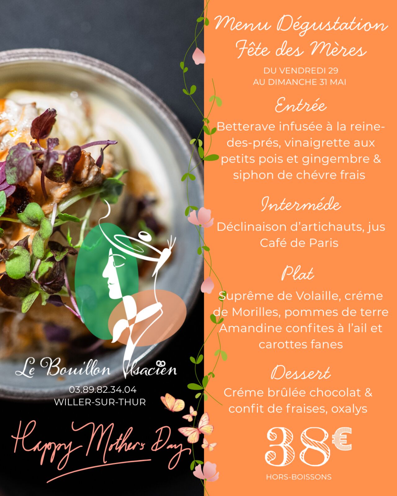 Menu Fête des Mères