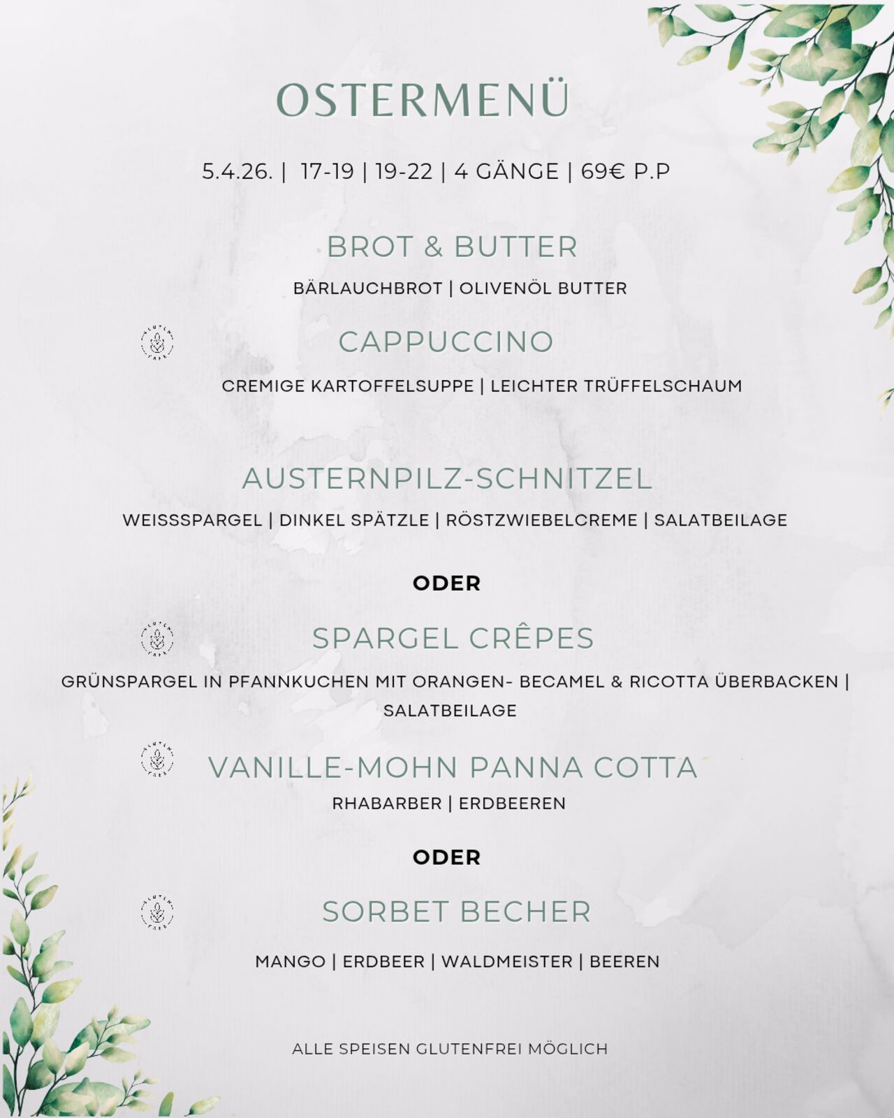 OSTERMENÜ 5.4.26