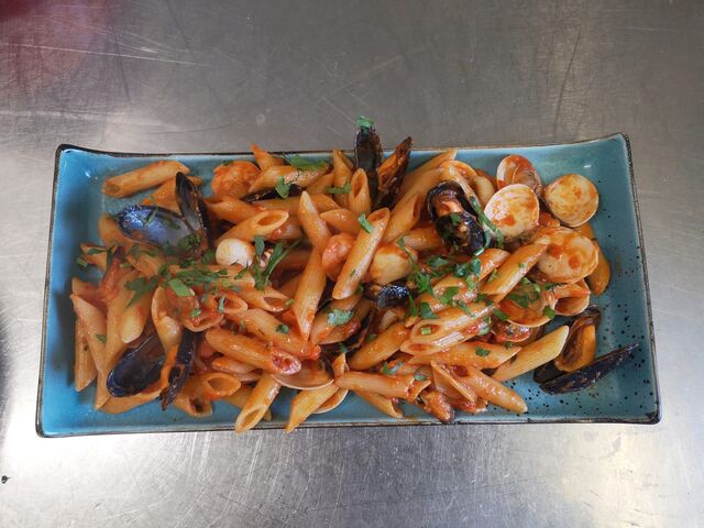 Penne mit Meeresfrüchte 