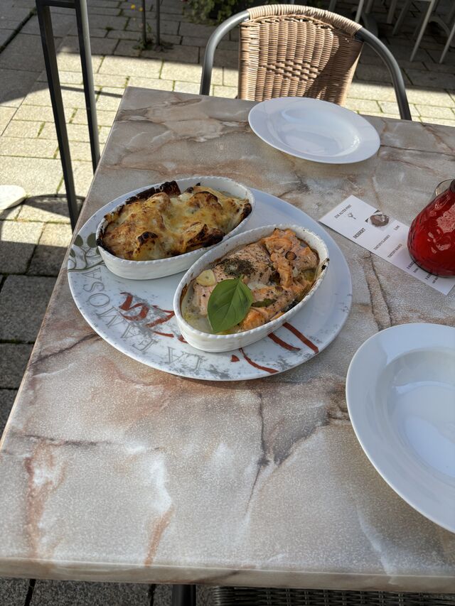 Lachs mit Kartoffel Salat 