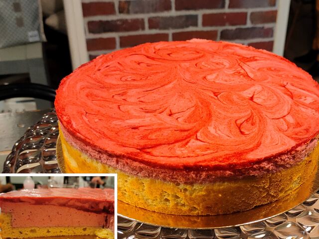 Bavarois à la framboise (mousse à la framboise)