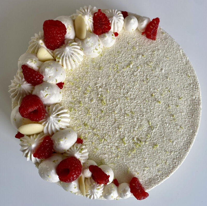 Entremet Vanille et framboises