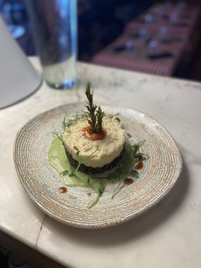 Genovese en parmentier de polenta blanche