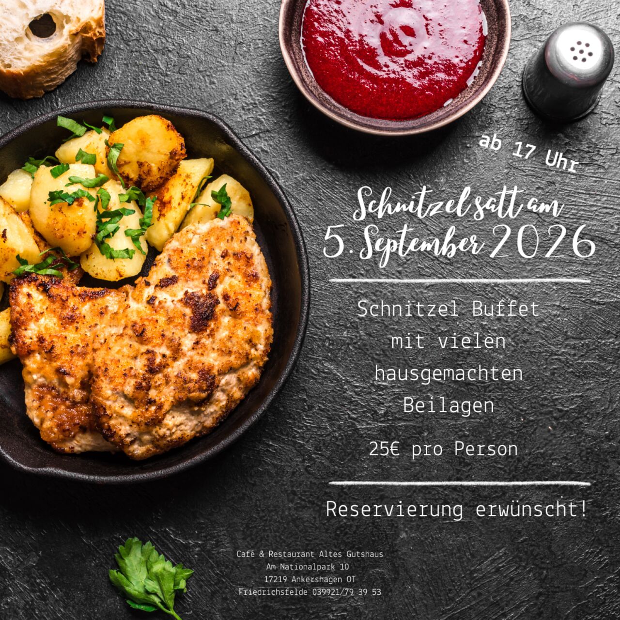 Schnitzel satt am 05. September 2026