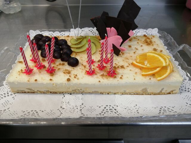 Bavarois Poires/Caramel pour l'anniversaire d'une cliente