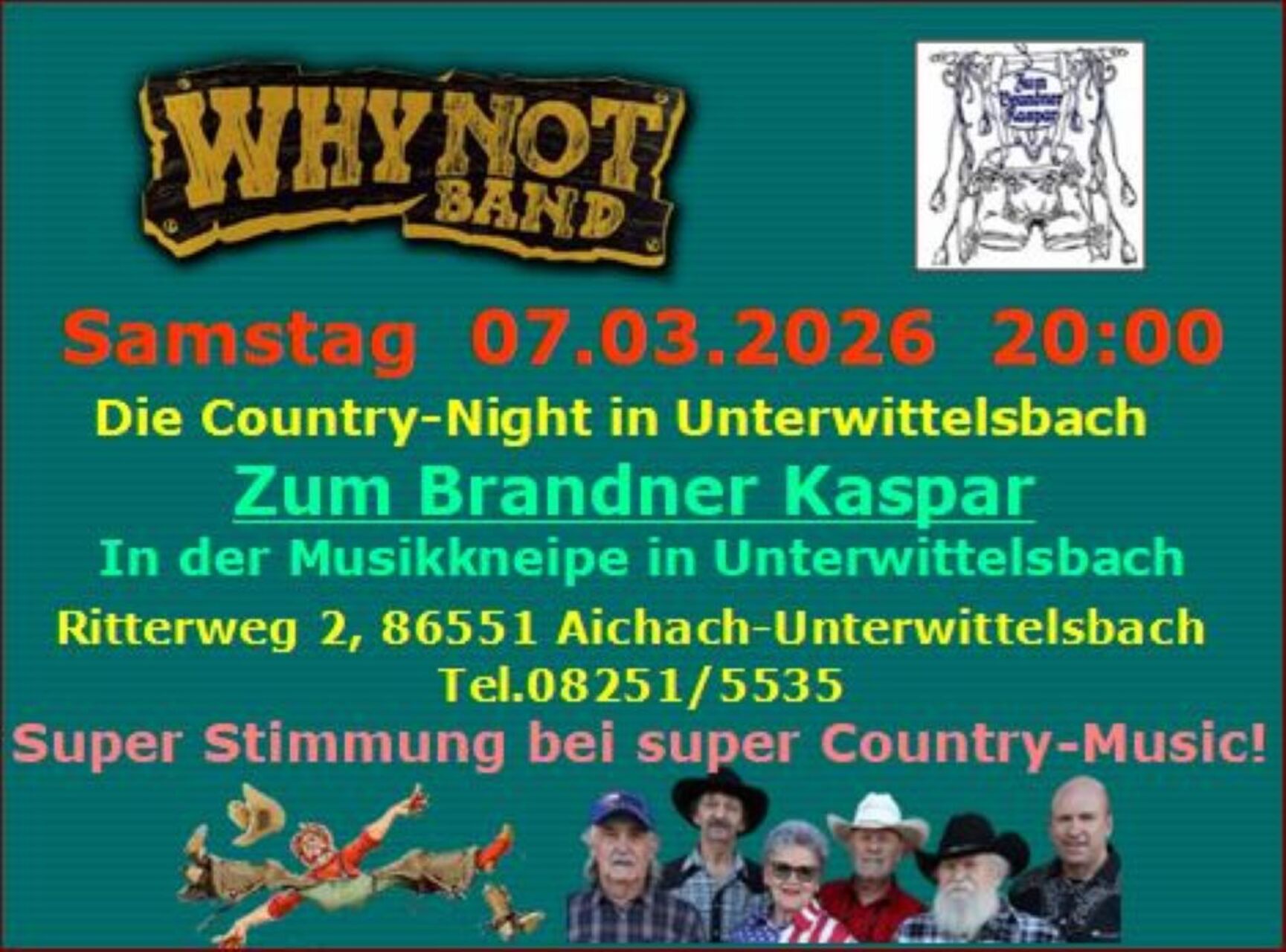 Country-Night im Brandner mit der Why Not Band