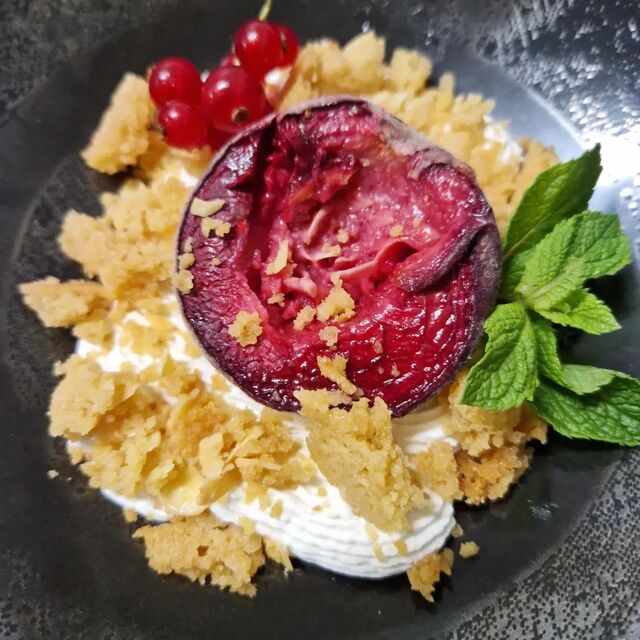 Pêche Rôtie au Merlot