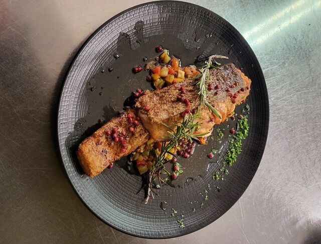 Saumon au Miel & Baies rouges