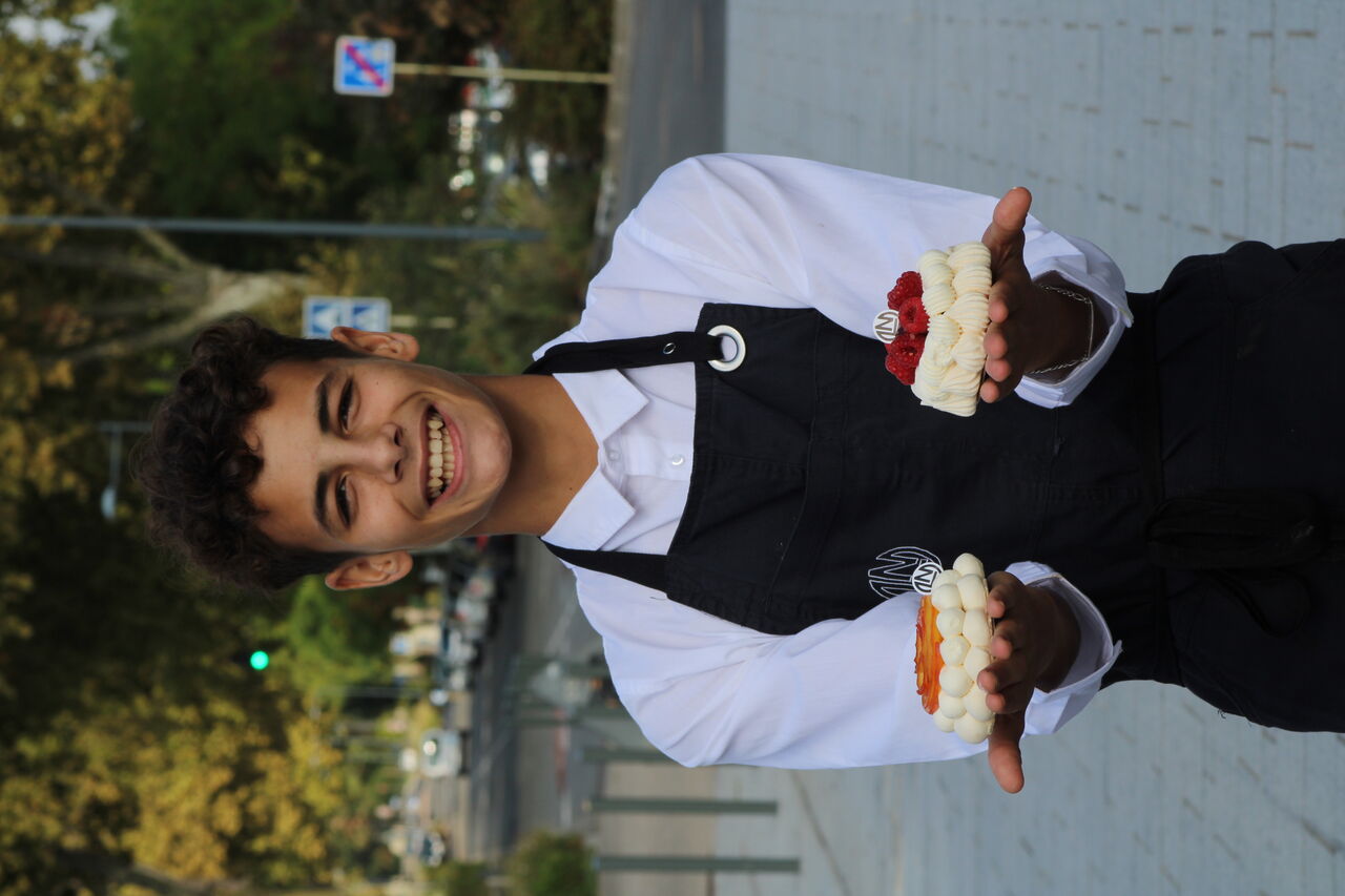 Pavlova pêche jaune, pavlova framboise