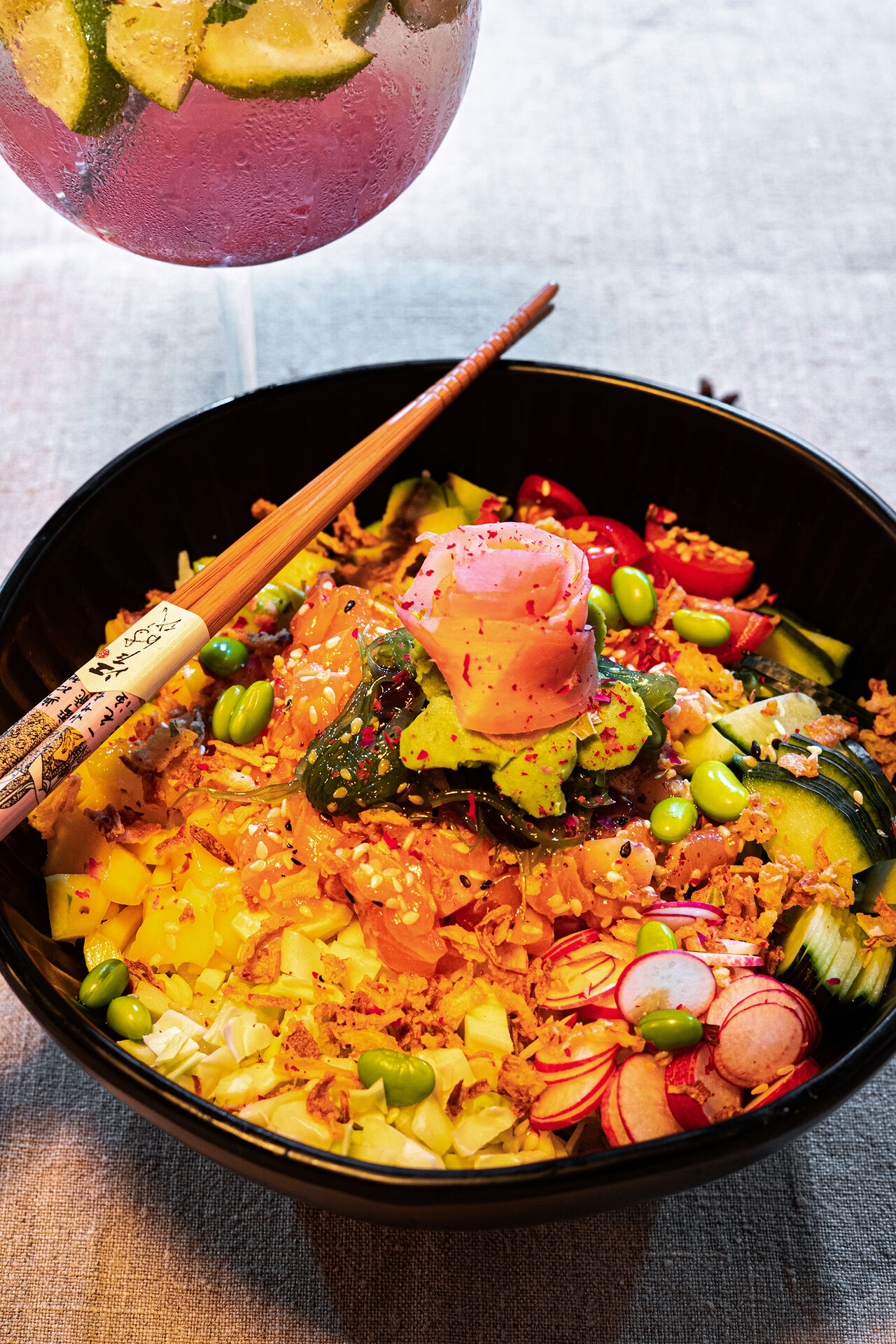 LE POKE BOWL ...
en version saumon mariné