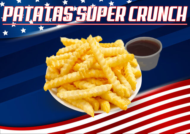 Patatas rizada super crujientes con salsa a elegir