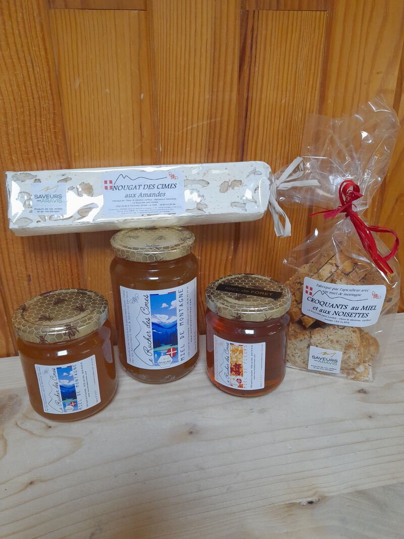 séléction de produits au Miel apiculteur Les ruchers des Cîmes Les Clefs (74)
