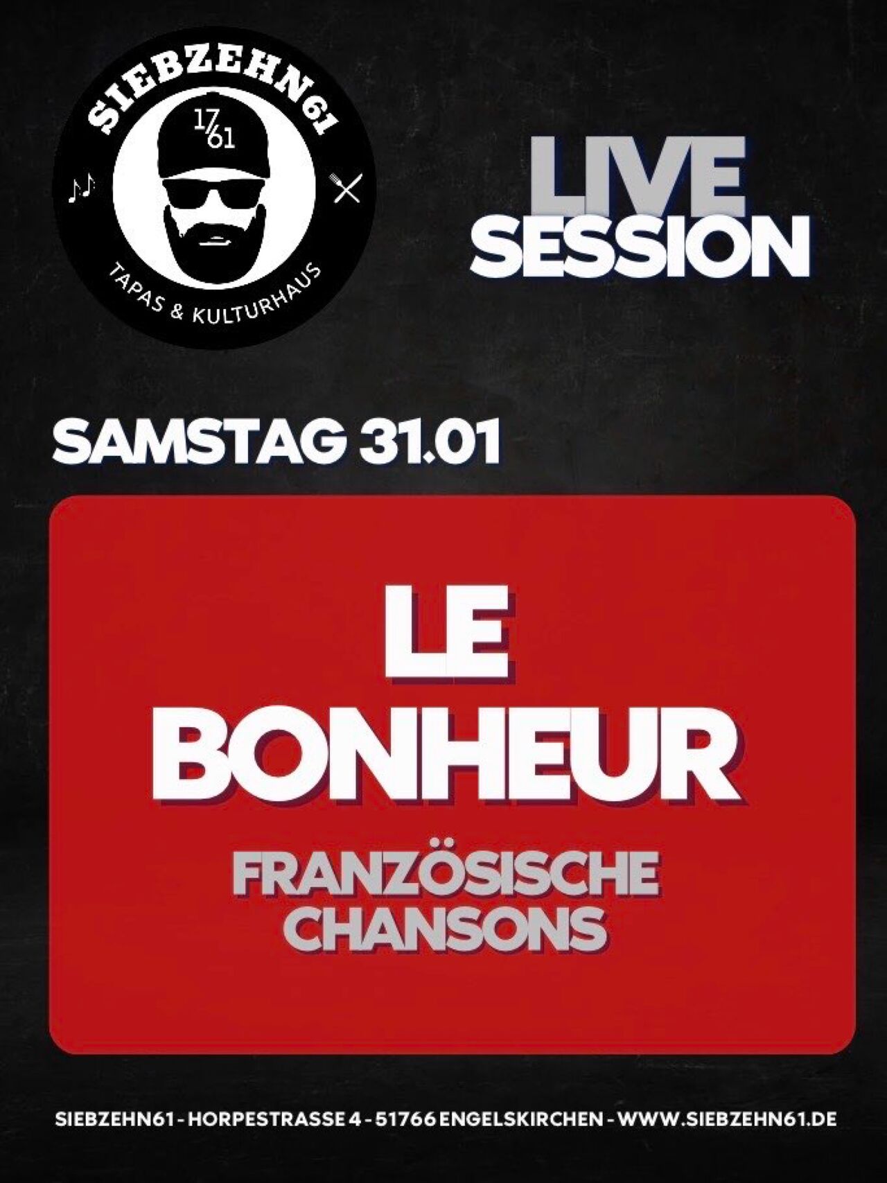 Sa, 31.01. Le Bonheur // französische Chansons