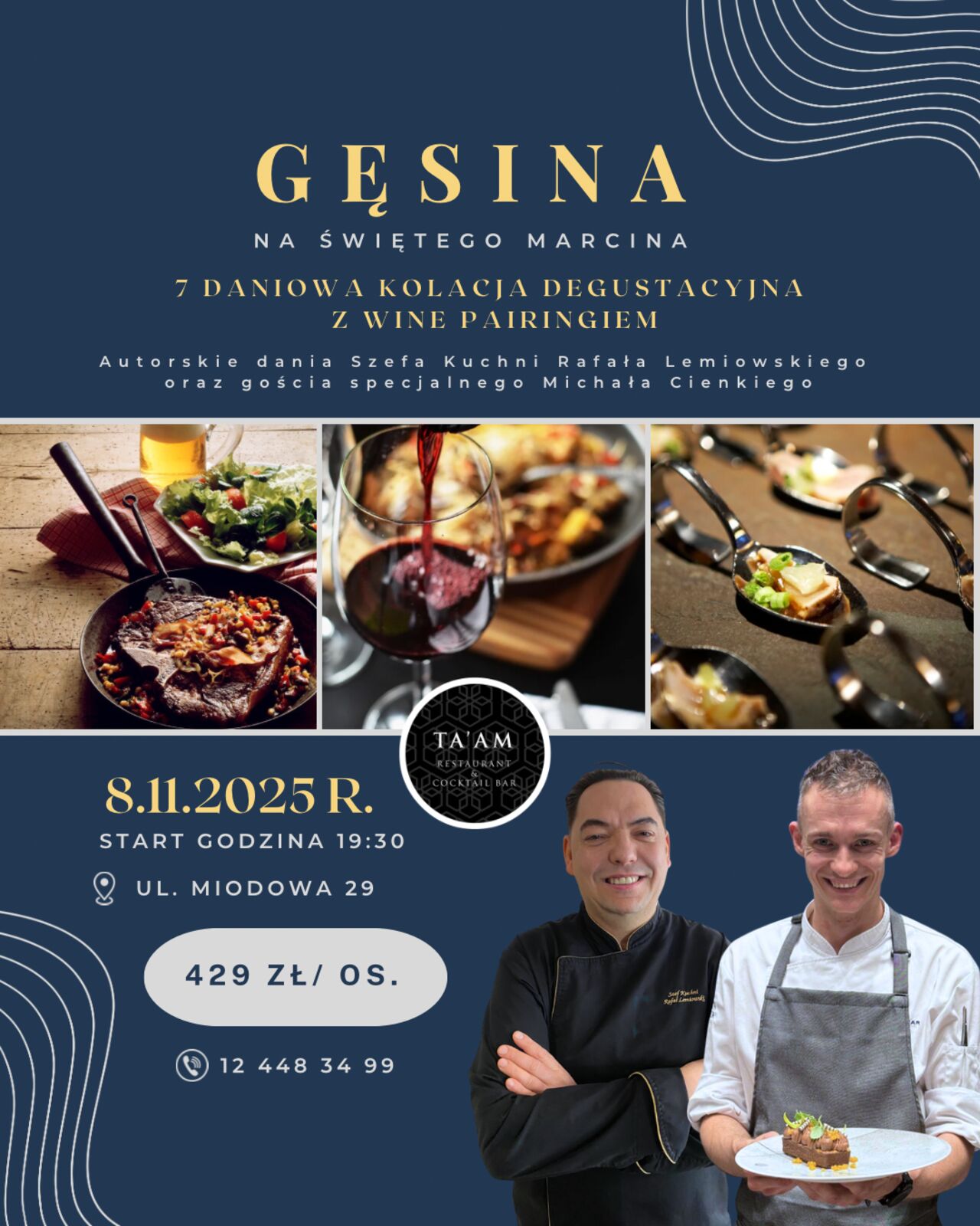 Gęsina na Świętego Marcina – Kolacja Degustacyjna w TA’AM