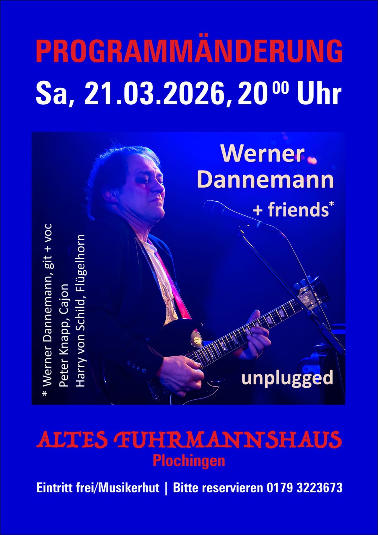 Dannemann: am Samstag, 21.03.25, ab 20 Uhr