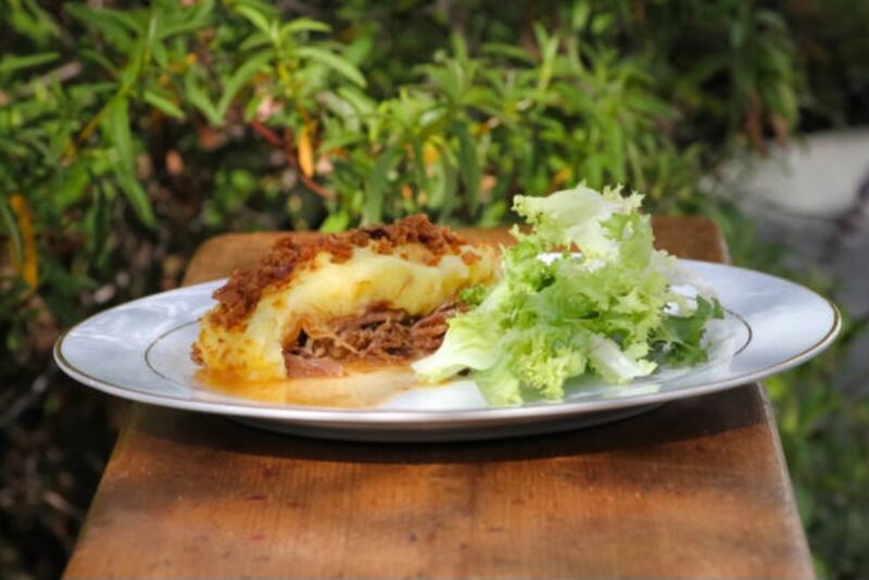 Parmentier de canard confit d'oignons