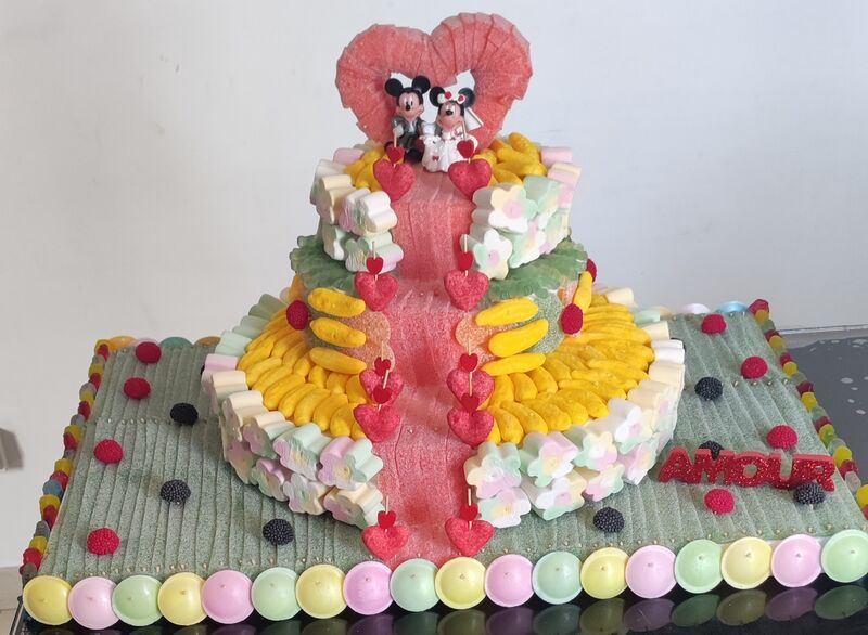 Gâteau de bonbons mariage 