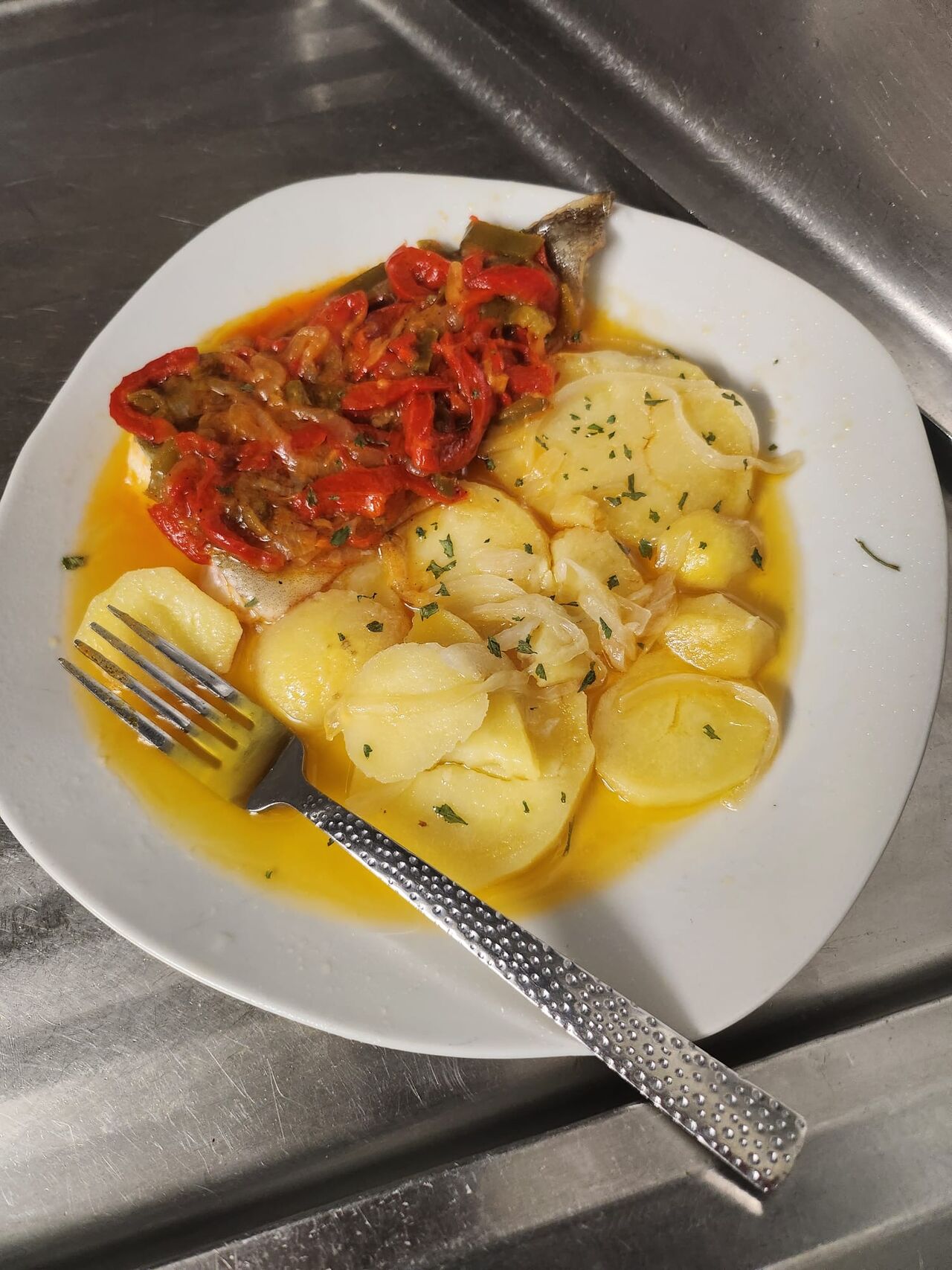 Bacalao a la piperrada 