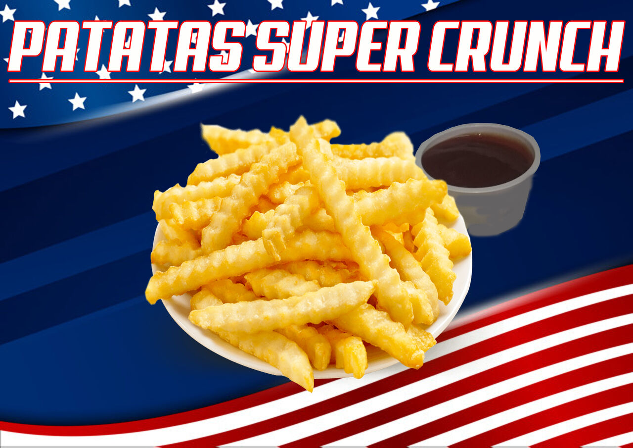 Patatas rizada super crujientes con salsa a elegir