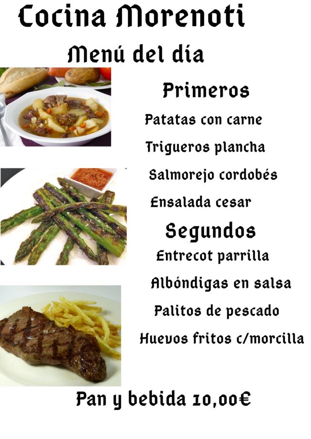 Menú del martes 