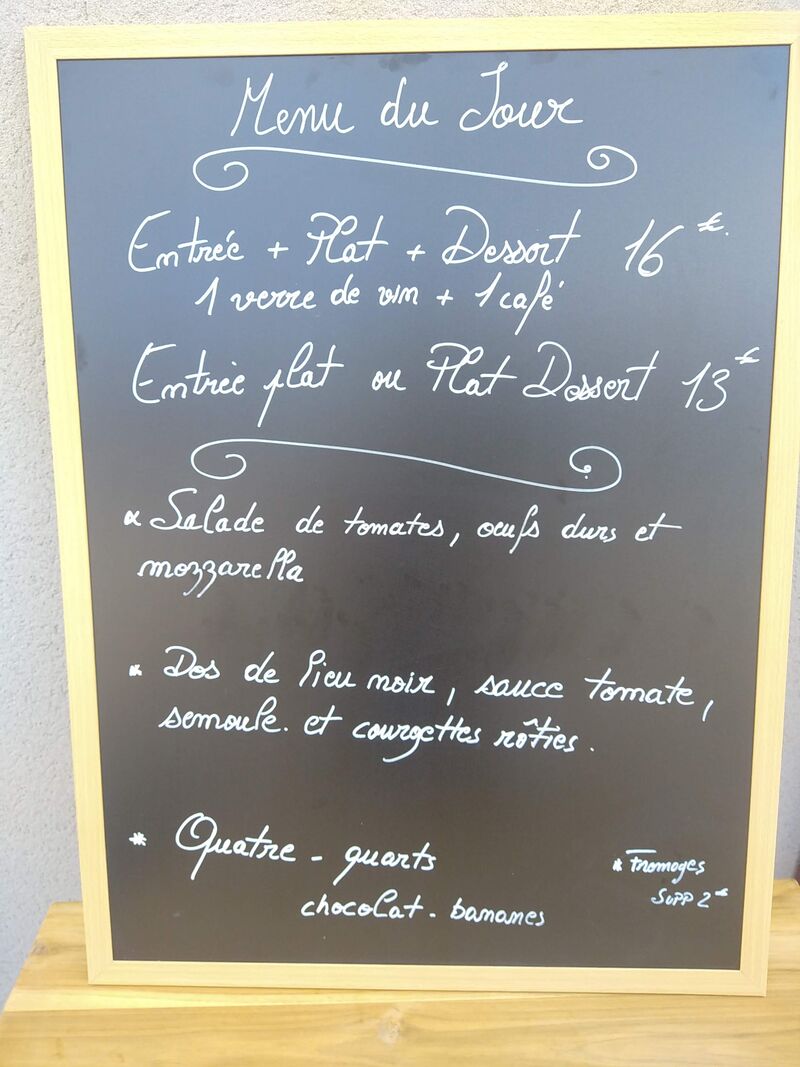 exemple de menu du jour