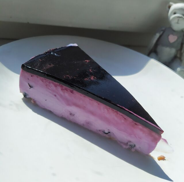 Borůvkový cheesecake se zrcadlovou polevou 🥧