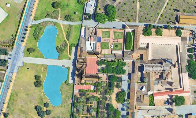 Vista aérea Monasterio y resaltado Alma Mater Terraza