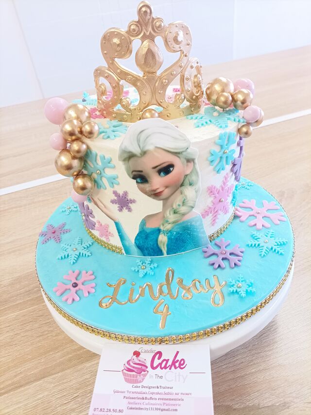 Gâteau thème La Reine Des Neiges