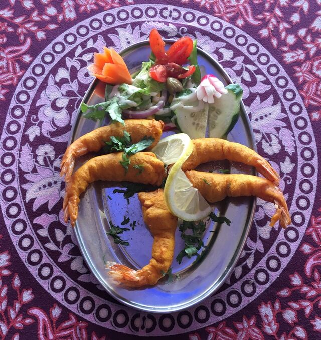 Beignets de crevettes à la farine de pois chiches