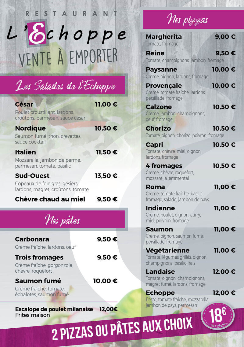 Vente à Emporter 