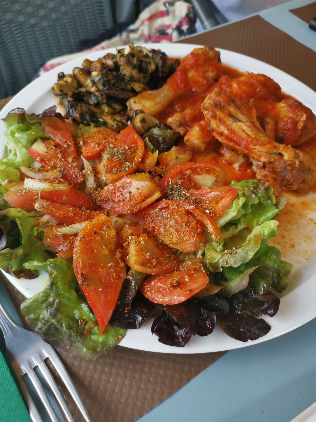 Plat du jour poulet basquaise 