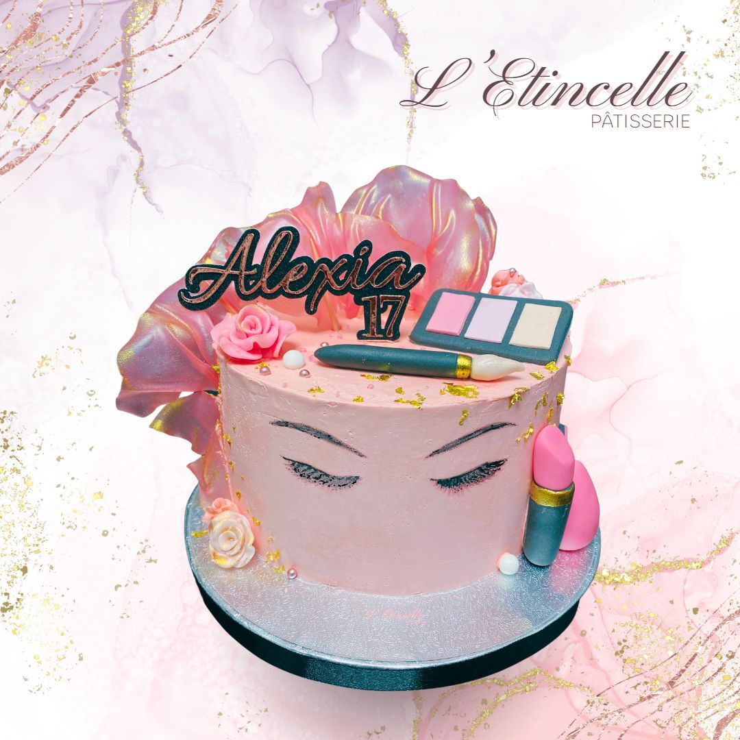 Gâteau Make Up Topper Personnalisé