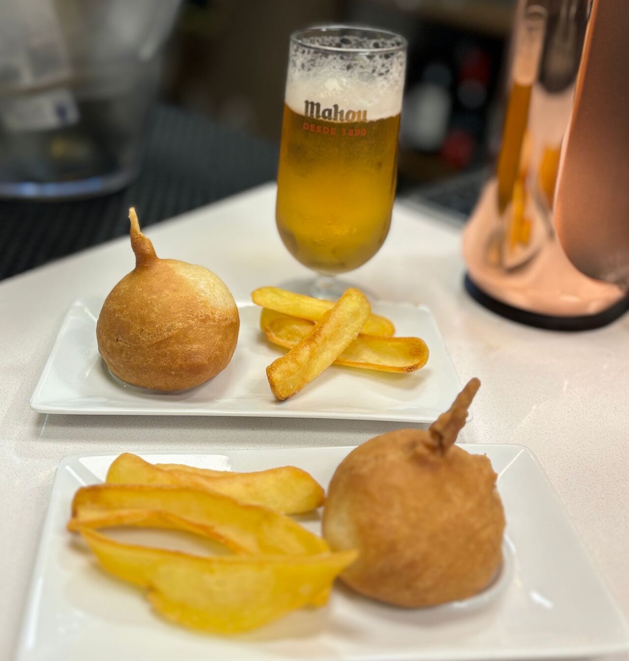 Bola de queso y bola picante 